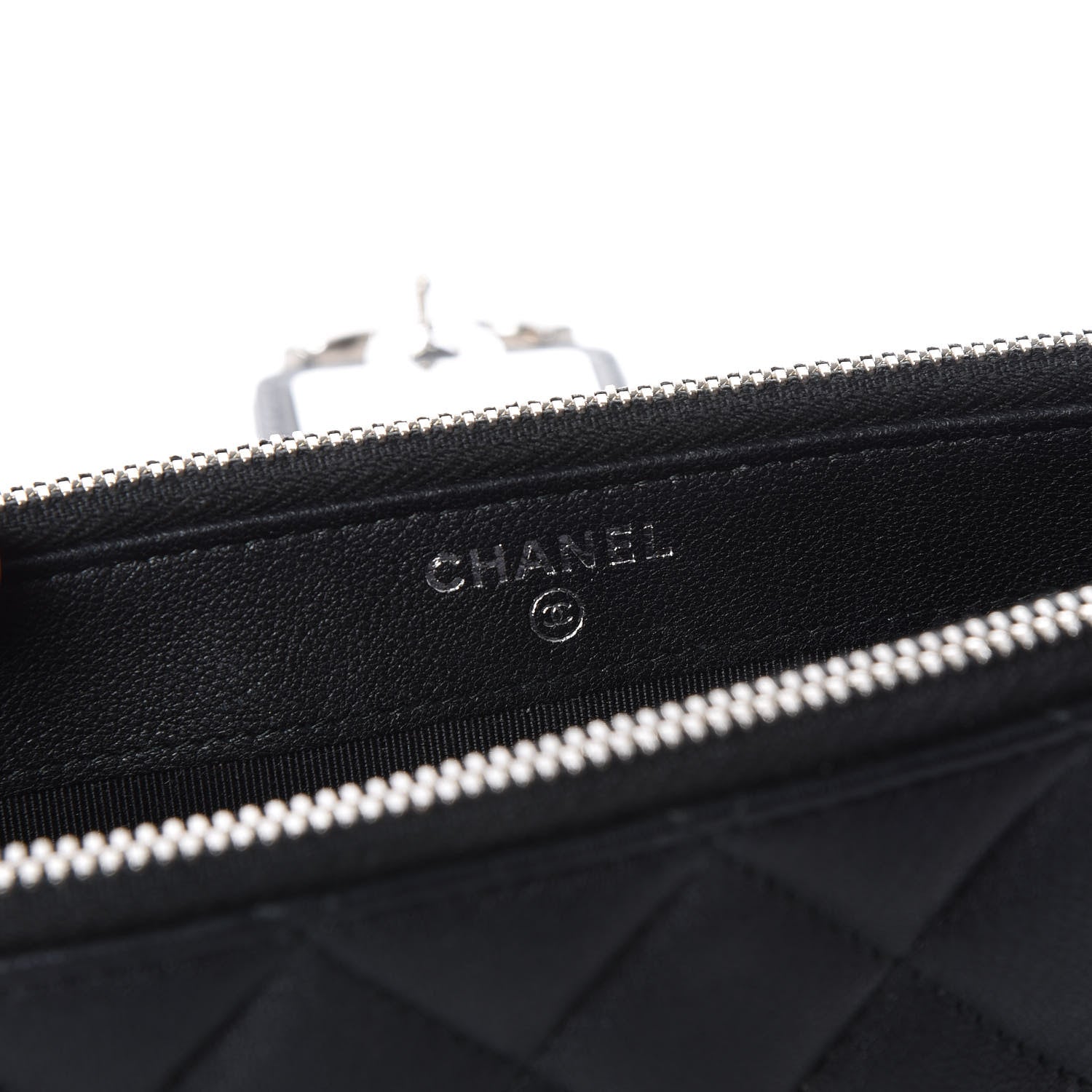 Chanel Lambskin Quilted CC Box Clutch With Chain Black 9 of 15