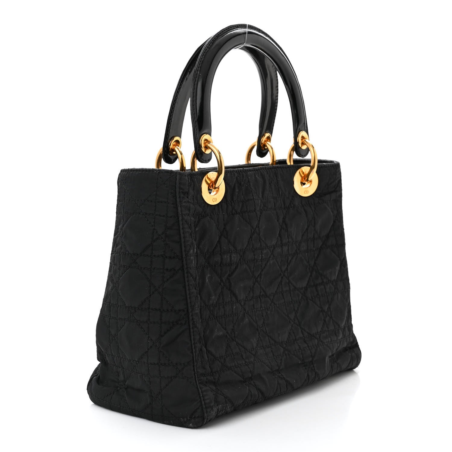 Christian Dior Nylon Cannage Medium Lady Dior Black 3 of 10