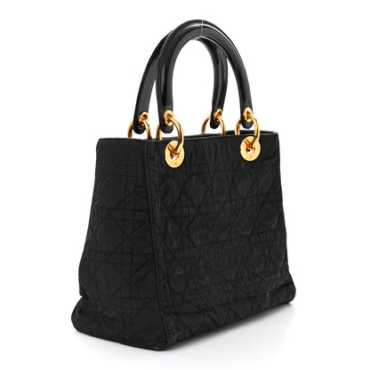 Christian Dior Nylon Cannage Medium Lady Dior Black 3 of 10