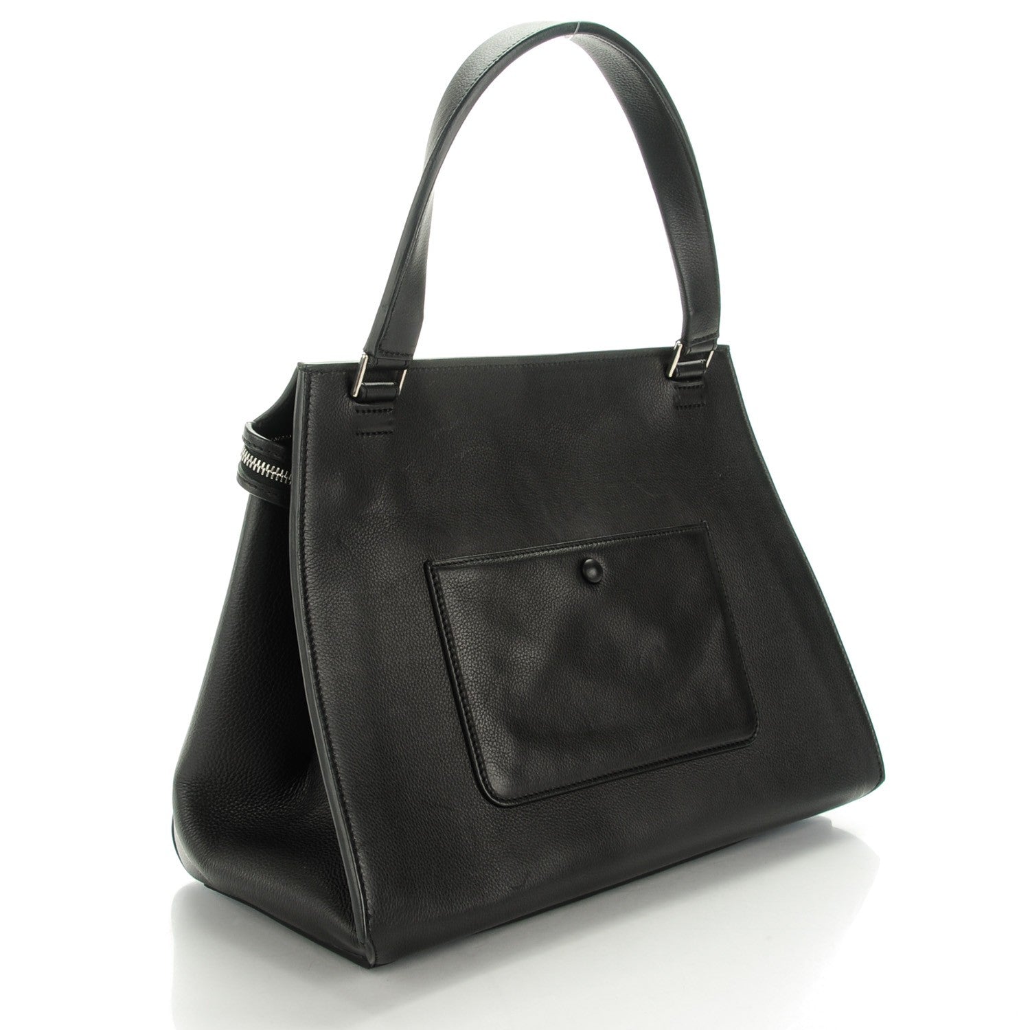 Celine Supple Calfskin Medium Edge Shoulder Bag Black 3 of 8