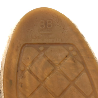 Chanel Laminated Goatskin CC Espadrilles 38 Silver 7 of 11