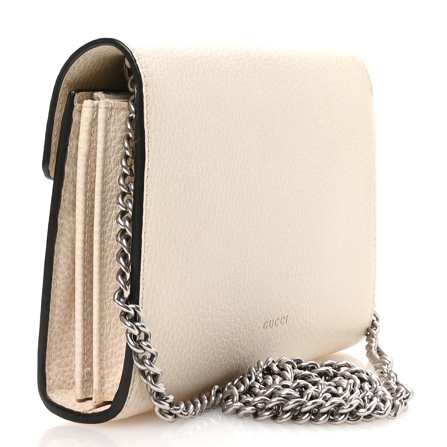 Gucci Calfskin Mini Dionysus Chain Wallet White 5 of 25