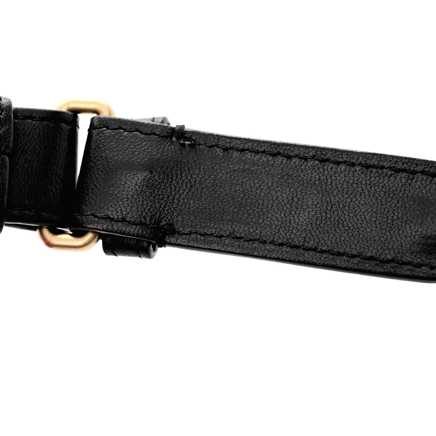 Wool Lambskin Quilted Paris Hamburg Charms Waist Bag Dark Navy