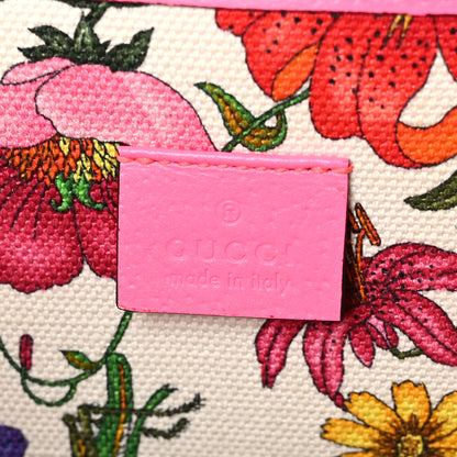 Gucci Canvas Large Flora Tote Pink Multicolor Fuchsia 6 of 9