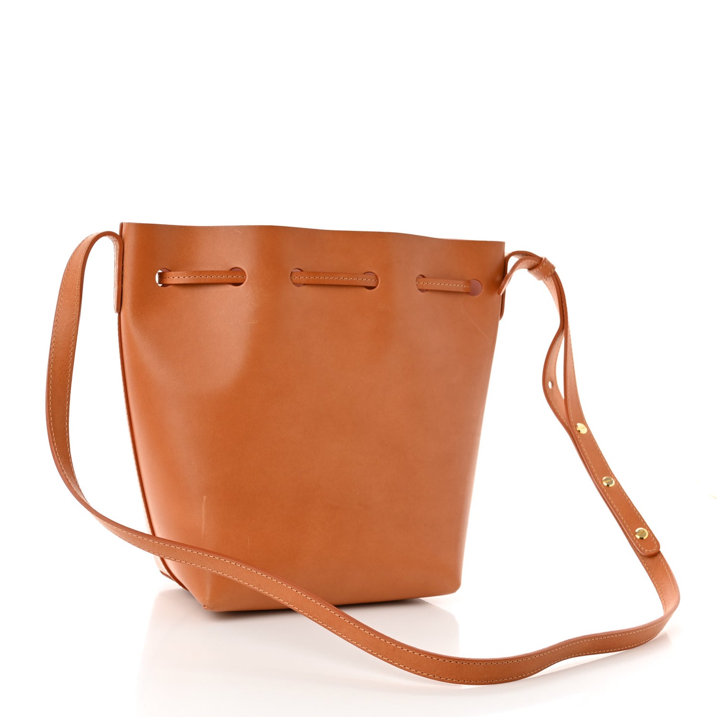 Calfskin Mini Bucket Bag Cammello Rosa