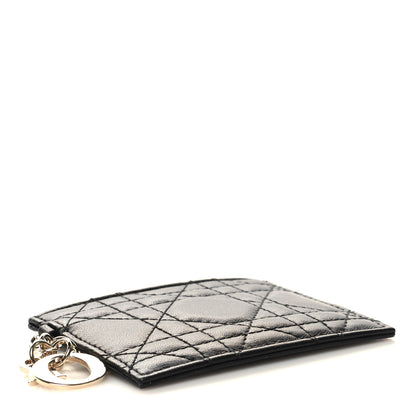 Christian Dior Lambskin Cannage Lady Dior Card Holder Black 4 of 7