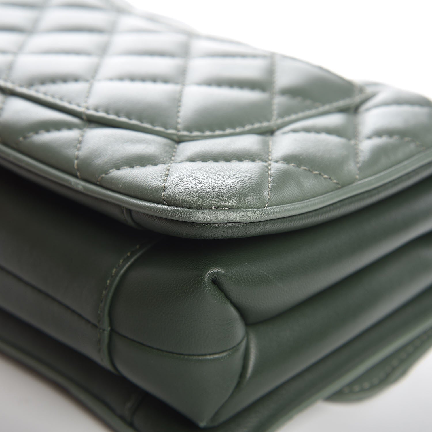 Chanel Lambskin Quilted Coco Vintage Flap Green 12 of 14