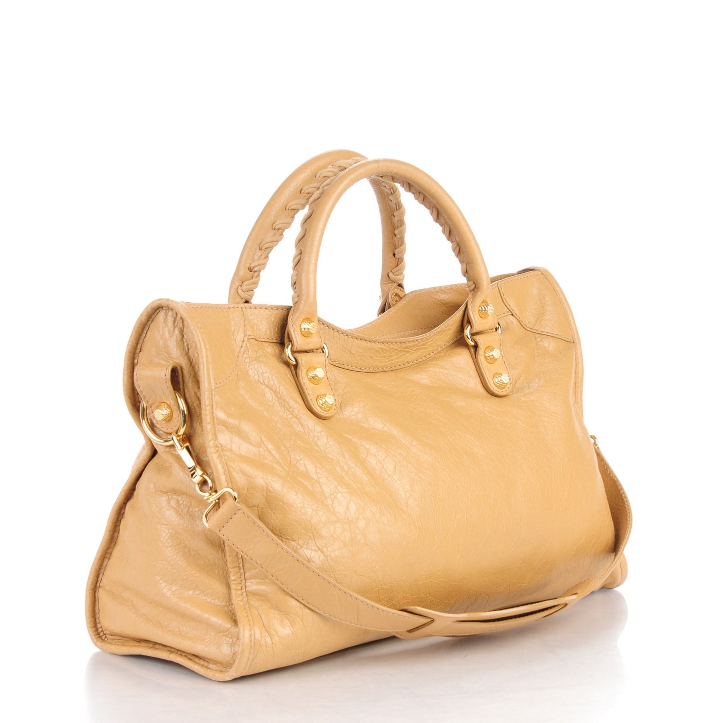 Agneau Giant 12 Gold Hardware City Beige Nougatine