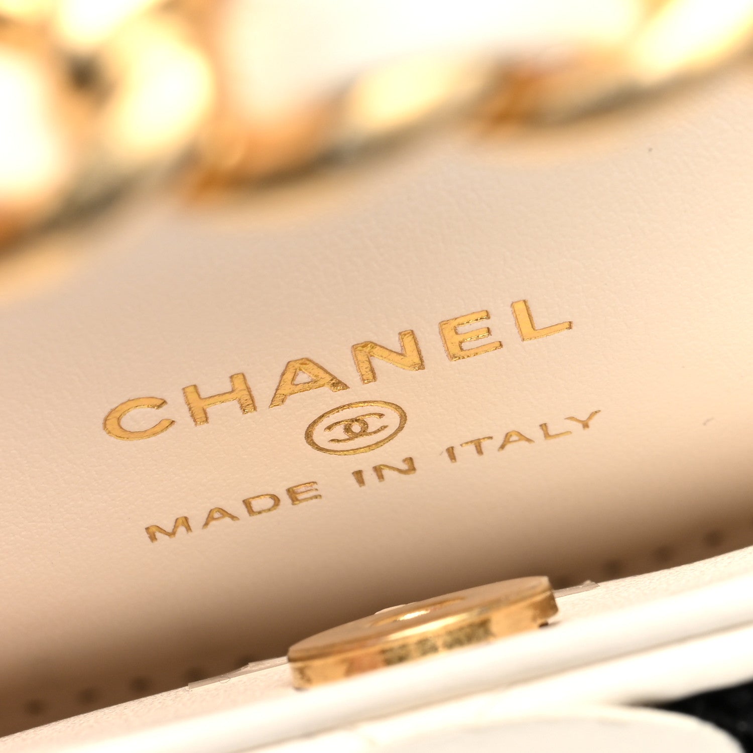 Chanel Lambskin Quilted Round Camellia Mini Clutch White 5 of 8