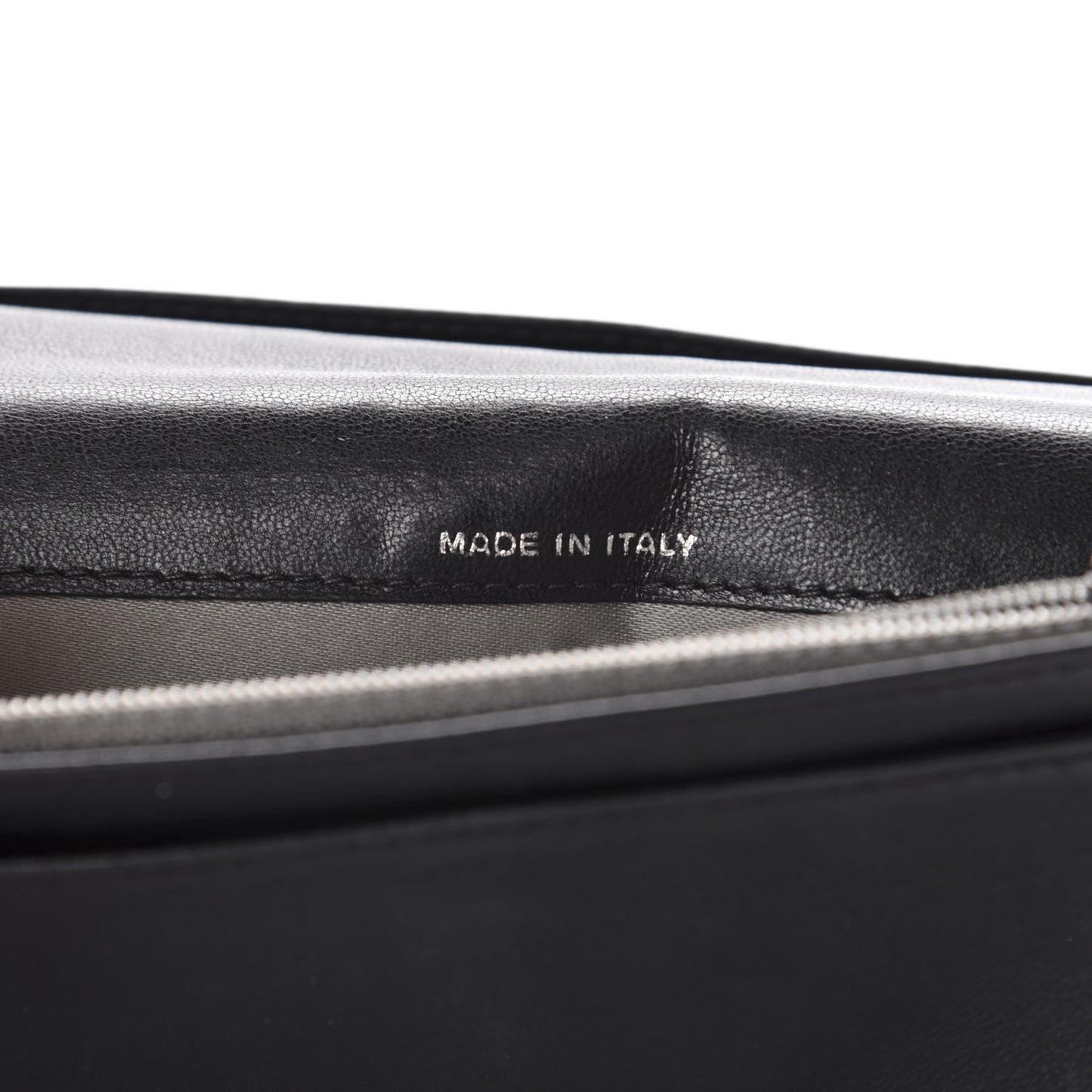 Lambskin Camellia Embossed Yen Wallet Black