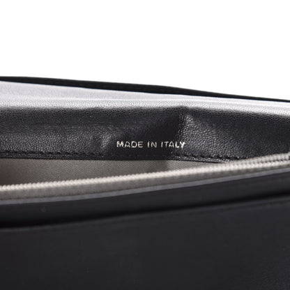 Chanel Lambskin Camellia Embossed Yen Wallet Black 9 of 10