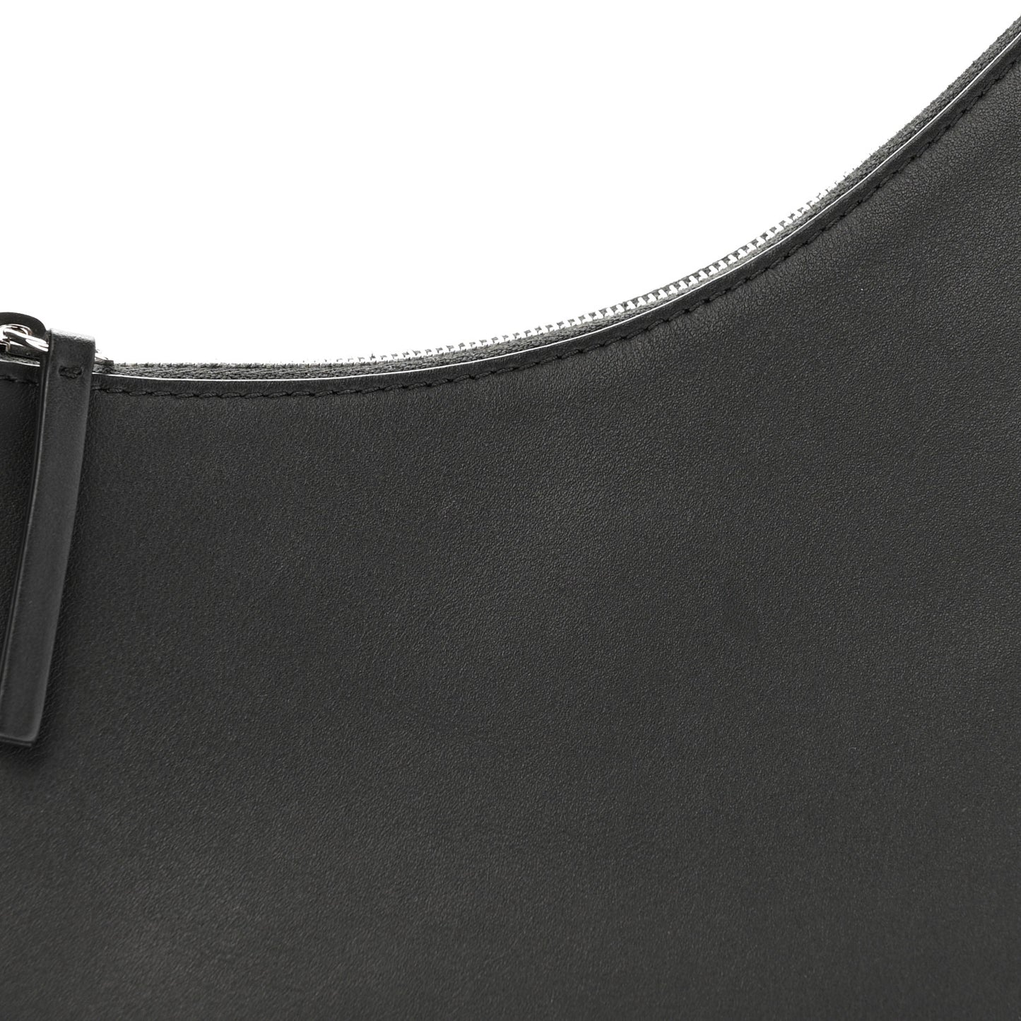 Smooth Calfskin Half Moon Shoulder Bag Black