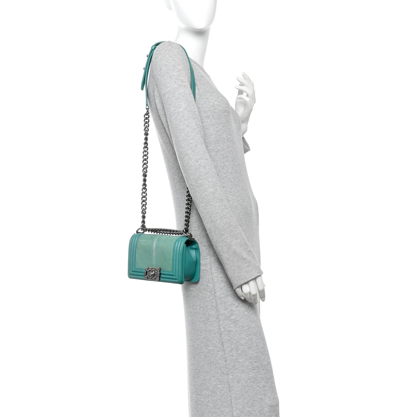 Galuchat Stingray Small Boy Flap Turquoise