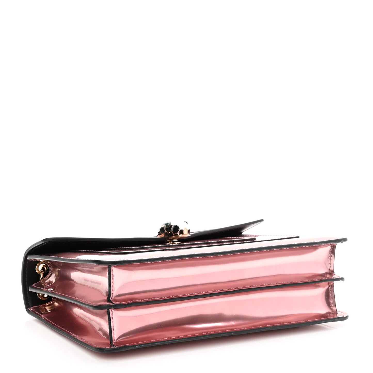 Metallic Calfskin Serpenti Forever Crossbody Bag Rose Quartz