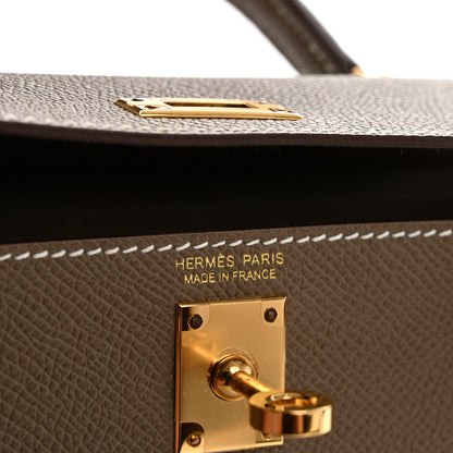 Hermes Epsom Mini Kelly Sellier 20 Etoupe 6 of 14
