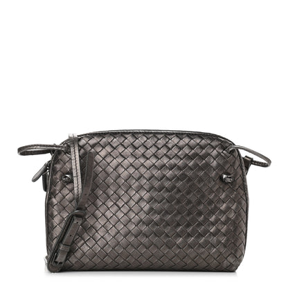 Bottega Veneta Metallic Grosgrain Intrecciato Nodini Bag Pewter 1 of 11