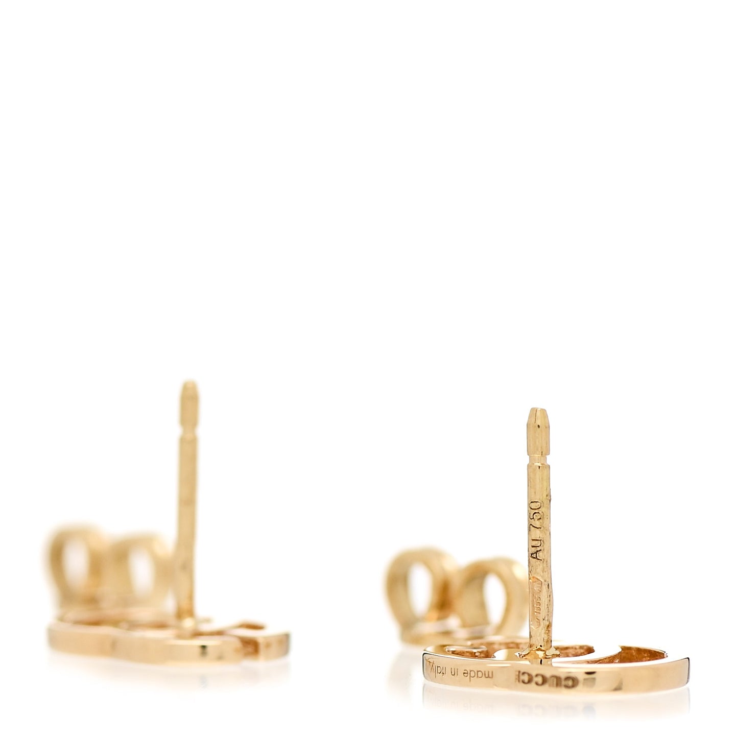 18K Yellow Gold GG Tissue Stud Earrings