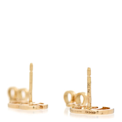 Gucci 18K Yellow Gold GG Tissue Stud Earrings 3 of 5