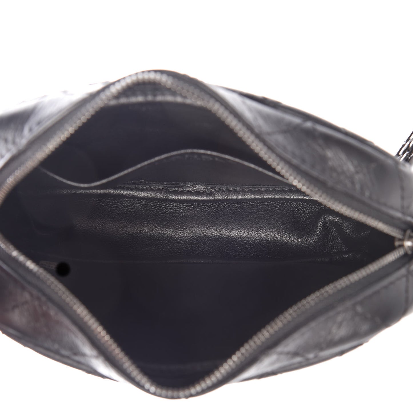 Aged Calfskin Quilted Mini Reissue Camera Case Black