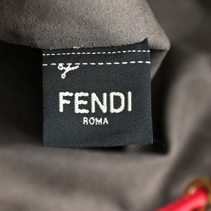 Fendi Vitello Grace F is Fendi Bi-Color FF 1974 Embossed Grande Mon Tresor Bucket Bag Maya Black Fragola 6 of 12