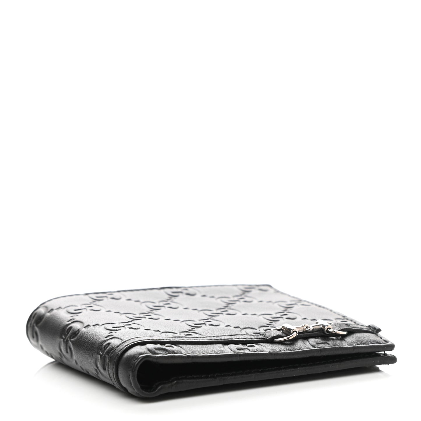 Guccissima Horsebit Bi-Fold Wallet Black