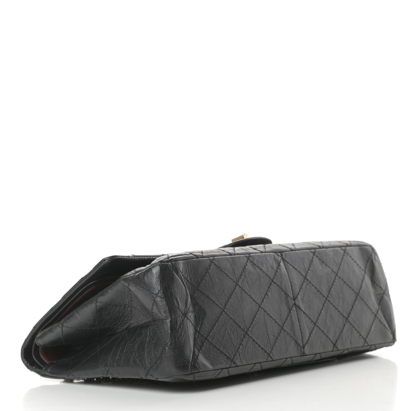 Aged Calfskin Quilted 2.55 Reissue 227 Flap Black
