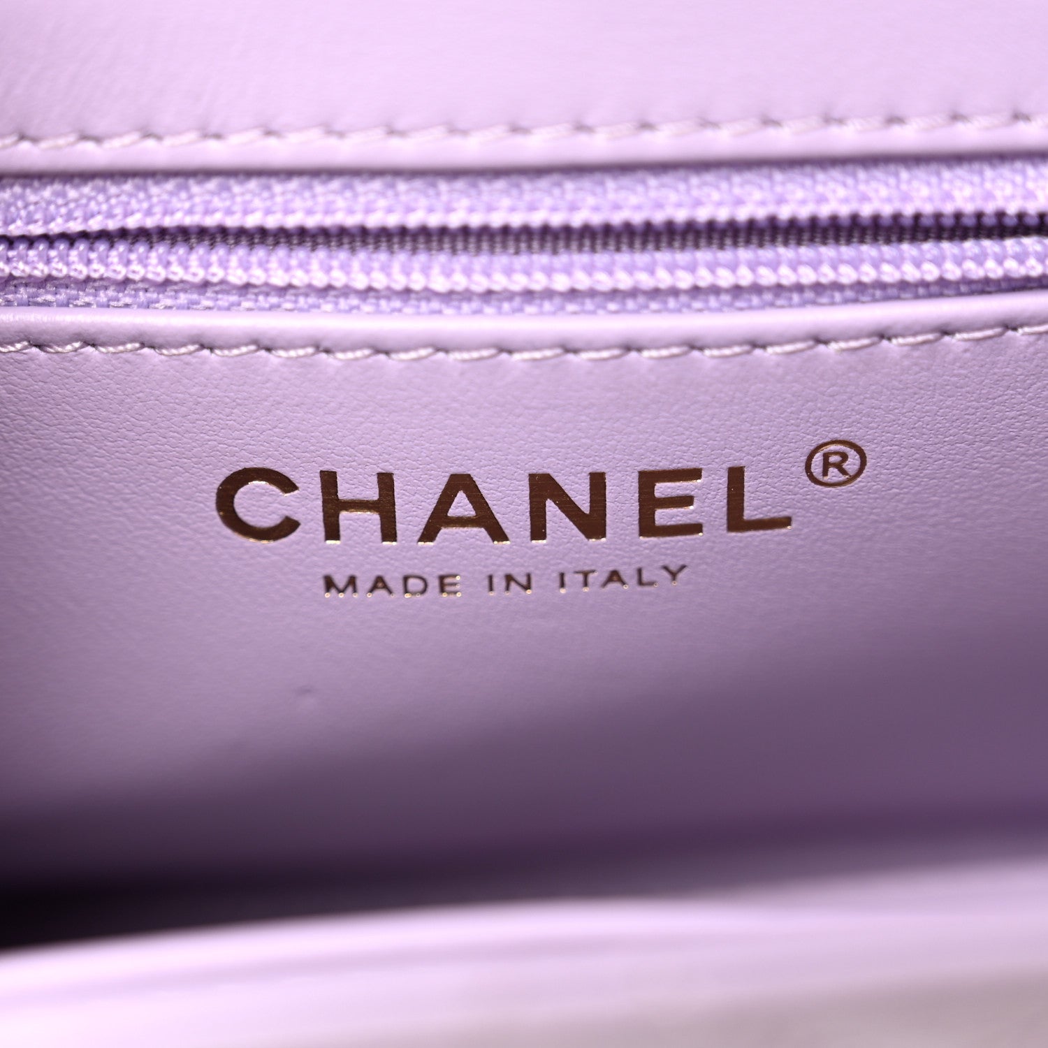 Chanel Shiny Aged Calfskin Quilted Nano Kelly Shopper Lilac 6 of 10