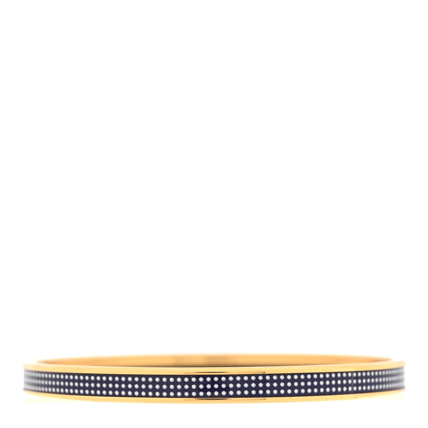 Enamel Printed Extra Narrow Dot Pop Bracelet 65 Beige Blue