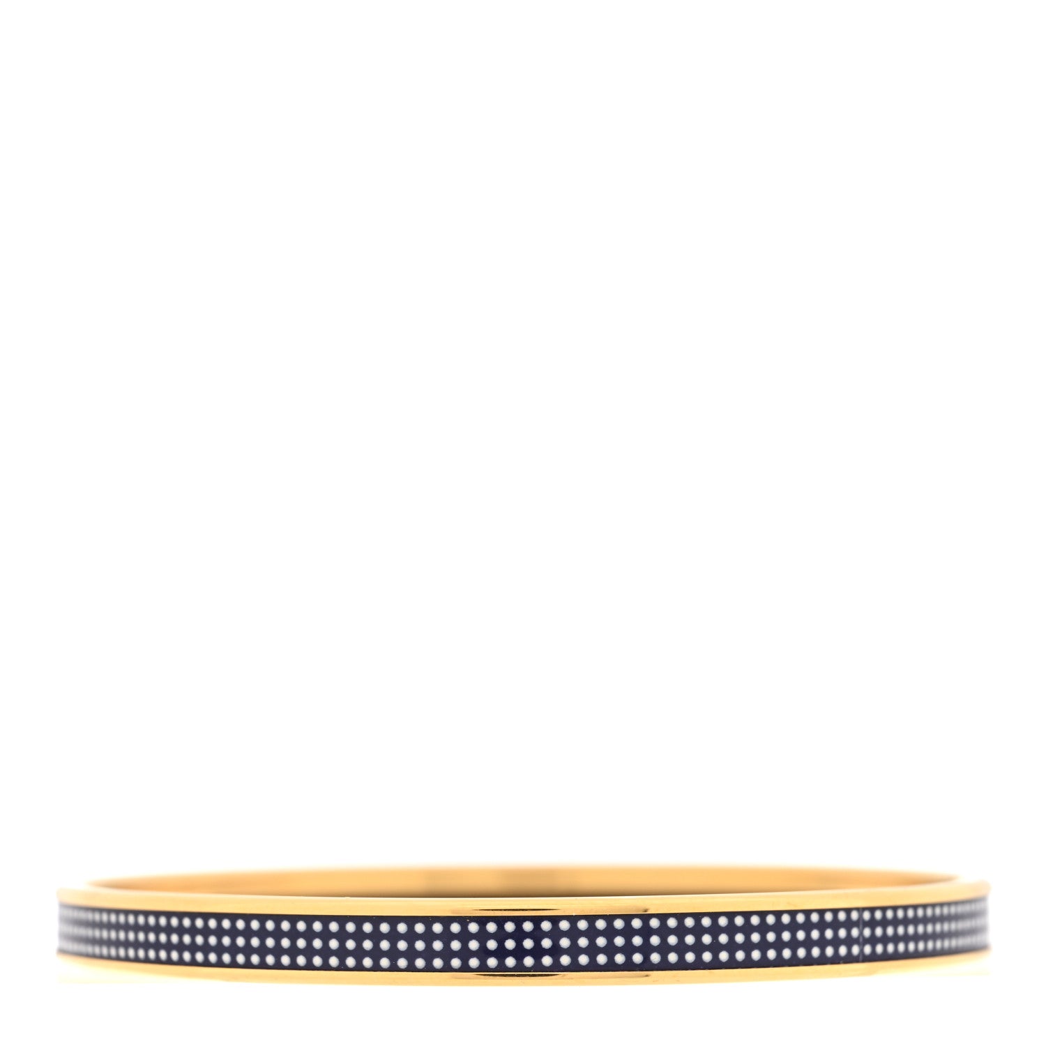 Hermes Enamel Printed Extra Narrow Dot Pop Bracelet 65 Beige Blue 3 of 5
