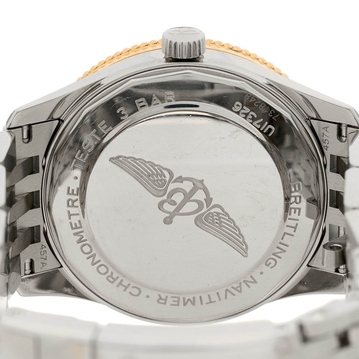 Breitling Stainless Steel 18K Rose Gold 41mm Navitimer Automatic Watch White U17326 4 of 5
