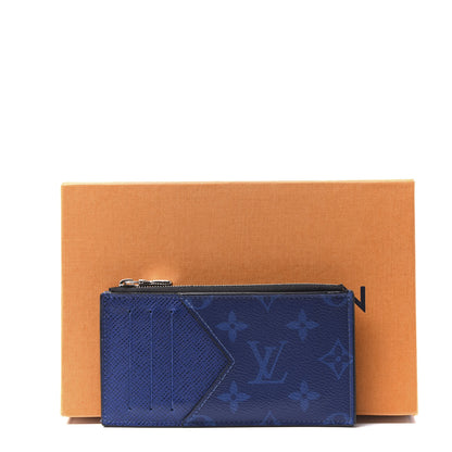 Louis Vuitton Monogram Taiga Coin Card Holder Cobalt 10 of 10