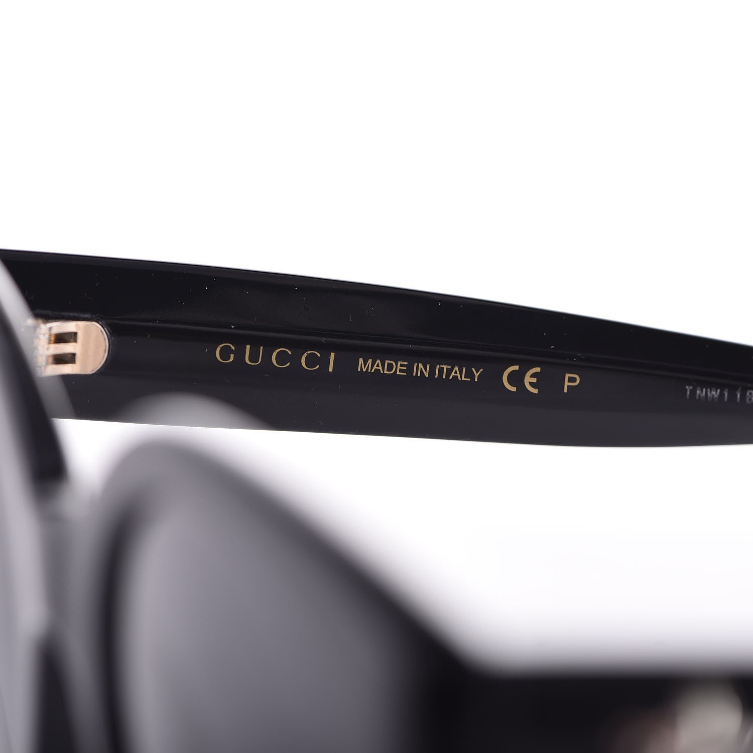 Gucci Round Frame GG Star Sunglasses GG0207S Black 6 of 10