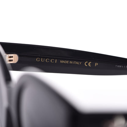 Gucci Round Frame GG Star Sunglasses GG0207S Black 6 of 10