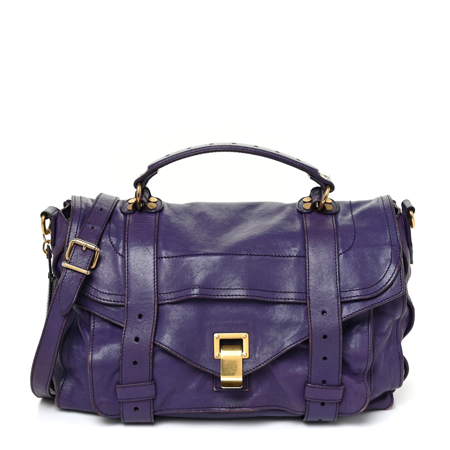 Lambskin Medium PS1 Satchel Purple Rain