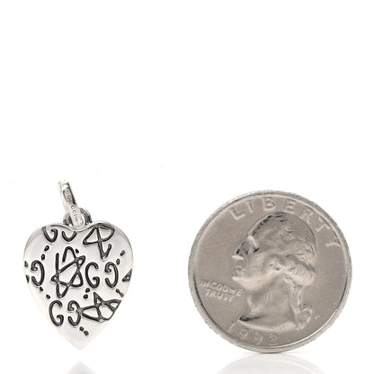 Gucci Sterling Silver GucciGhost Hamlet Skull Heart Charm 2 of 6