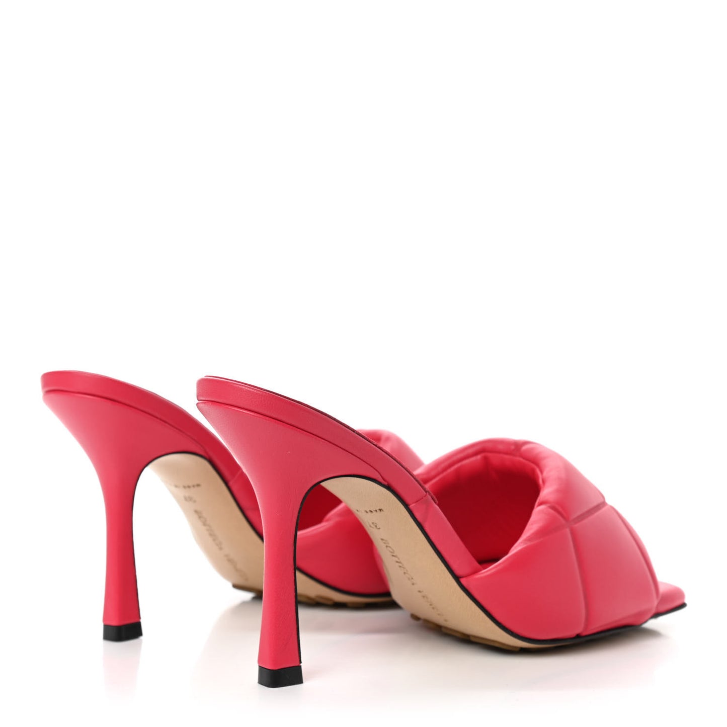 Nappa Quilted Rubber Lido Mule Sandals 37 Lollipop