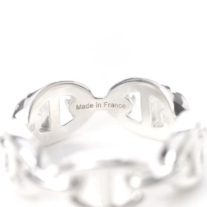 Hermes Sterling Silver PM Chaine d'Ancre Enchainee Band Ring 50 5.25 5 of 9