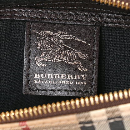 Burberry Haymarket Check Small Chester Bowling Bag Chocolate 10 of 10