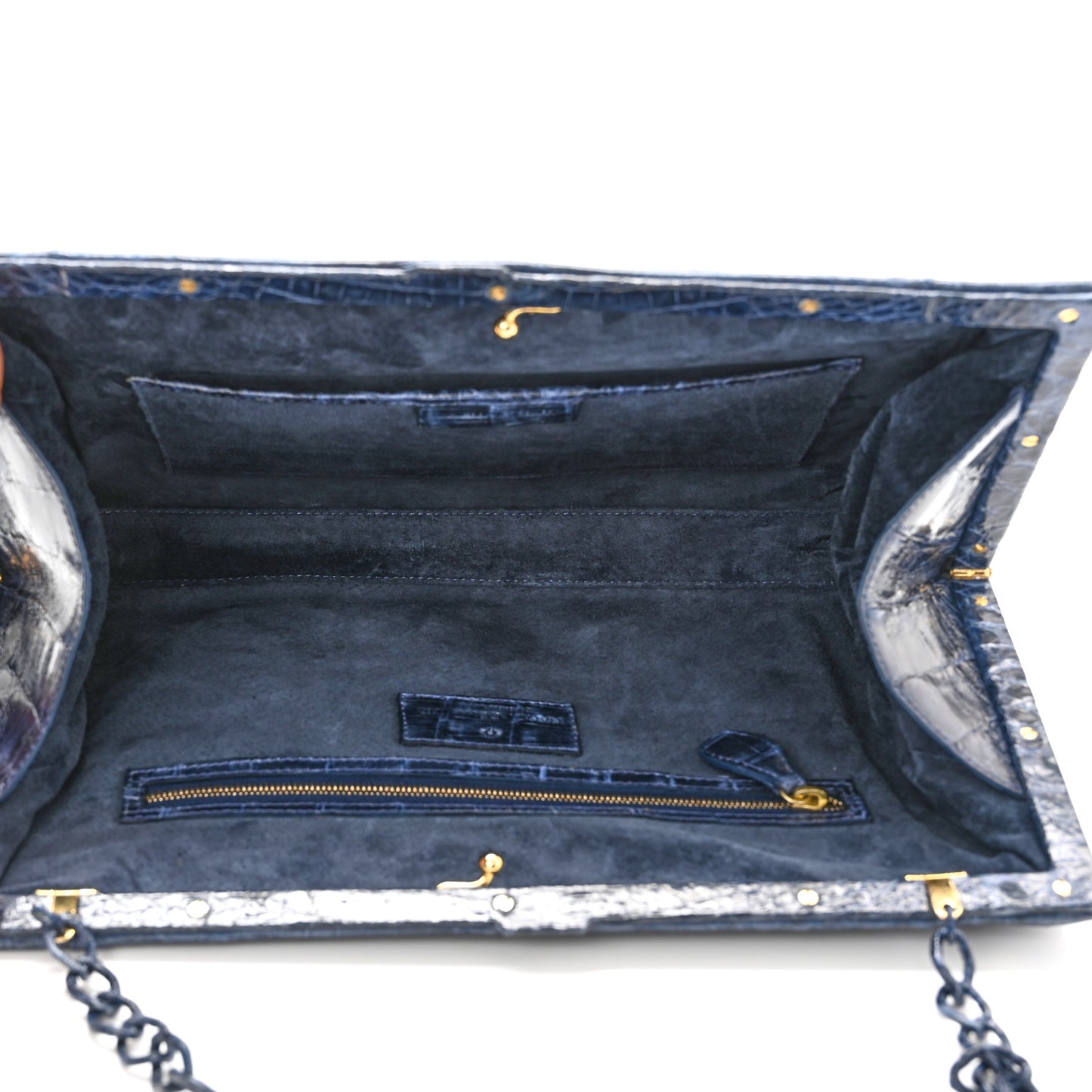 Crocodile Clutch Blue