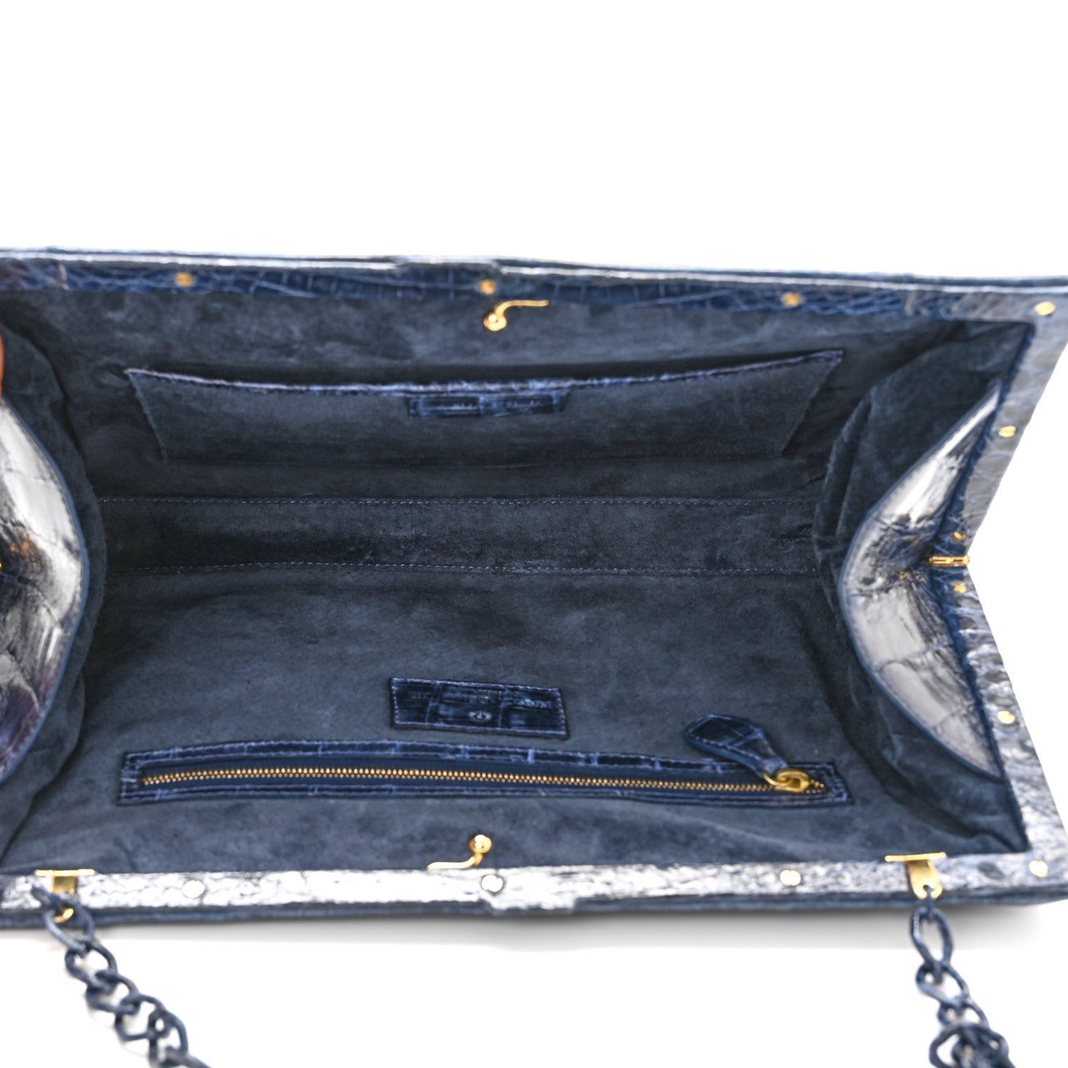 Nancy Gonzalez Crocodile Clutch Blue 5 of 9