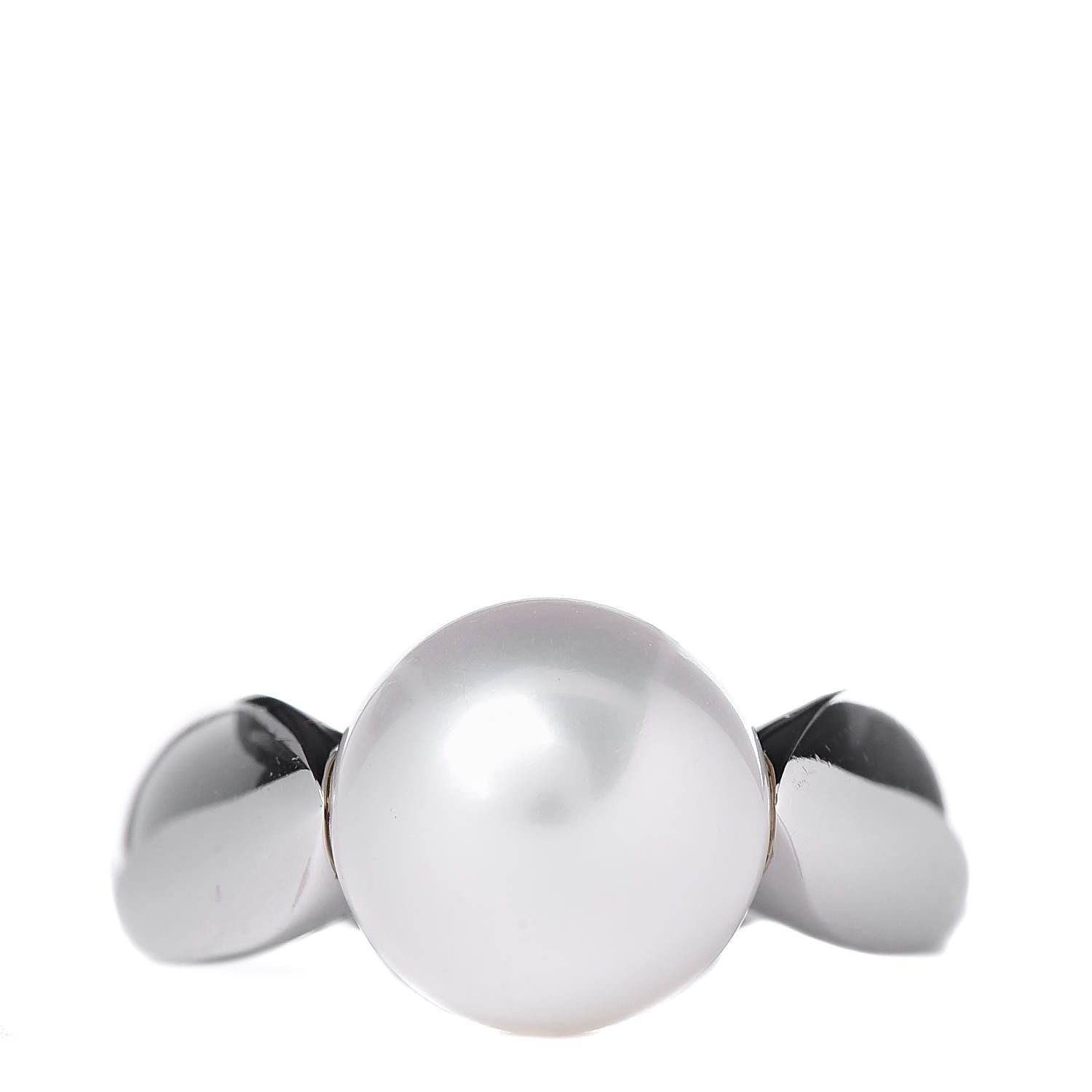 Mikimoto 18K White Gold Akoya Pearl 11mm Ring 55 7.25 1 of 5