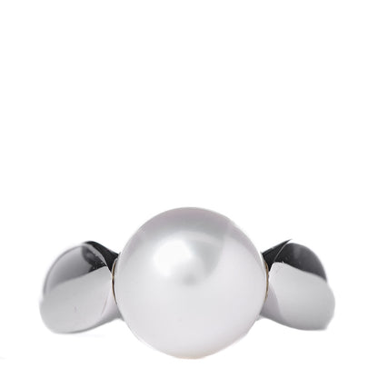 Mikimoto 18K White Gold Akoya Pearl 11mm Ring 55 7.25 1 of 5