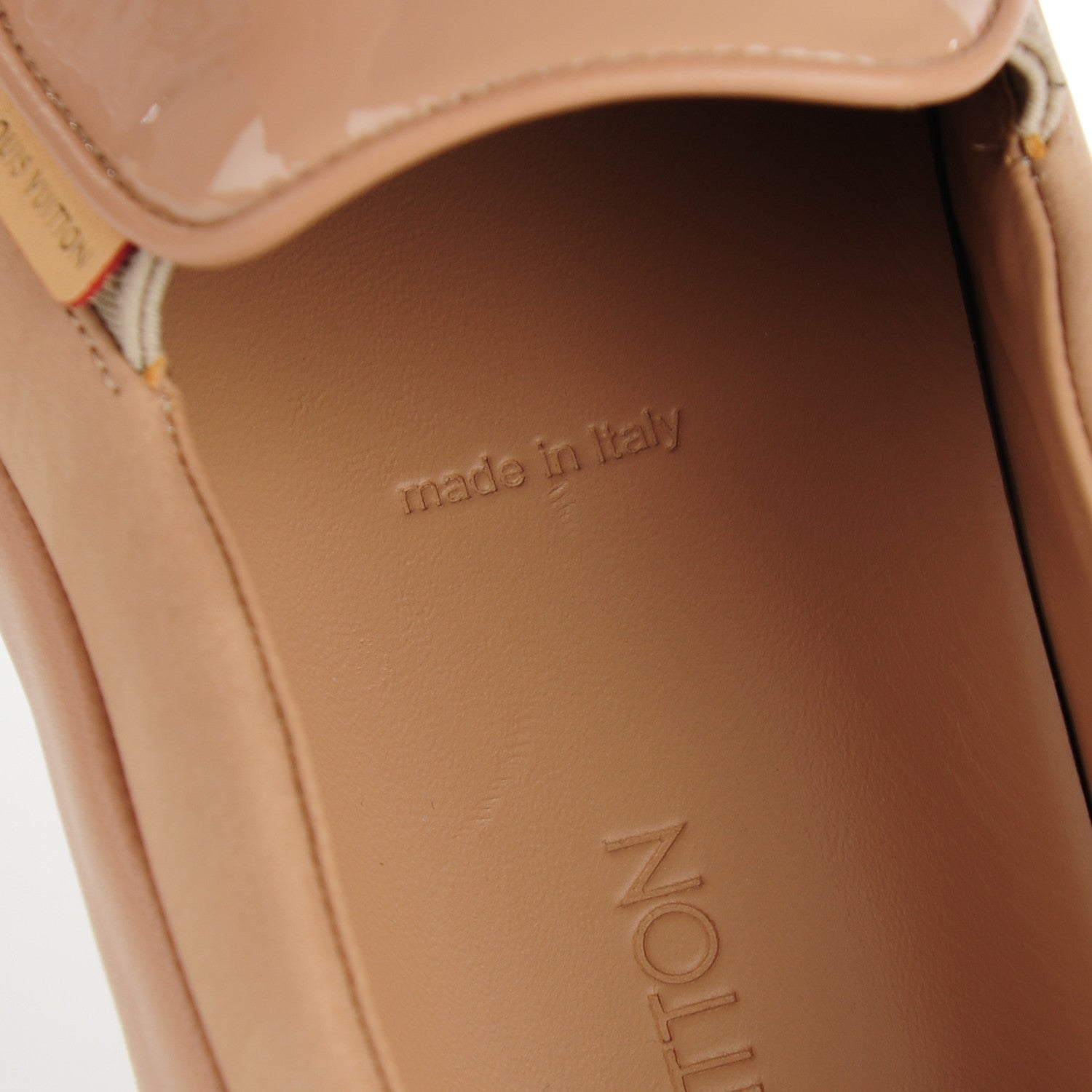 Louis Vuitton Patent Calfskin Suede Tempo Slip On Sneakers 41 Nude 10 of 10