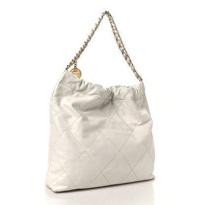Chanel Shiny Calfskin Quilted Chanel 22 White 4 of 12