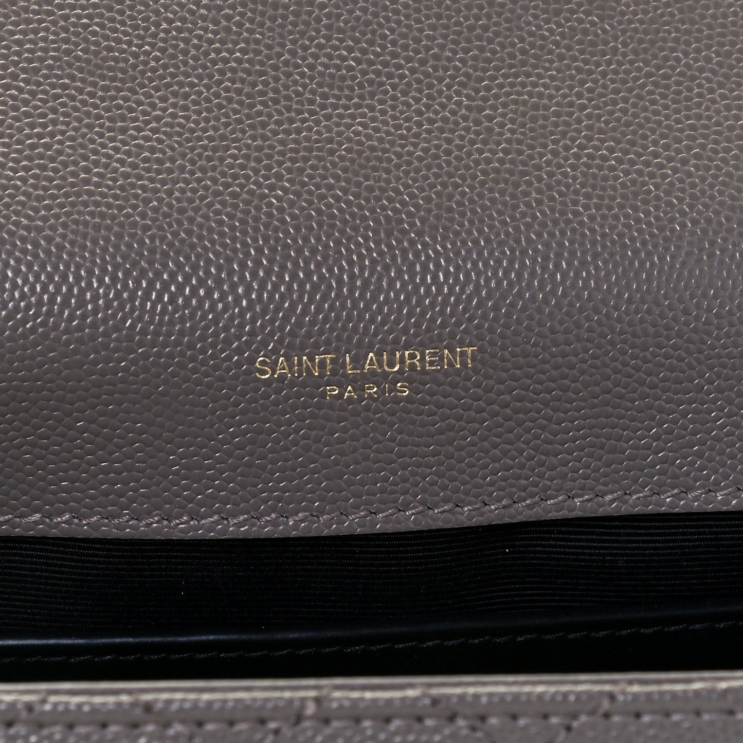 Grain De Poudre Textured Mixed Matelasse Medium Triquilt Monogram Satchel Fog