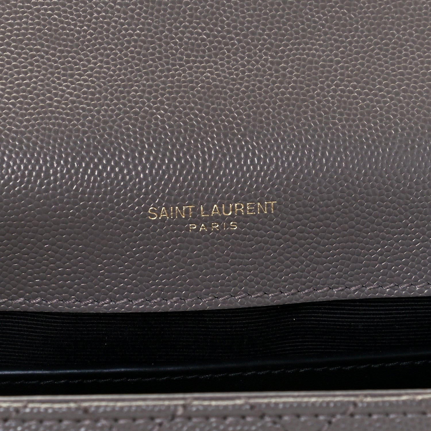 Saint Laurent Grain De Poudre Textured Mixed Matelasse Medium Triquilt Monogram Satchel Fog 6 of 12