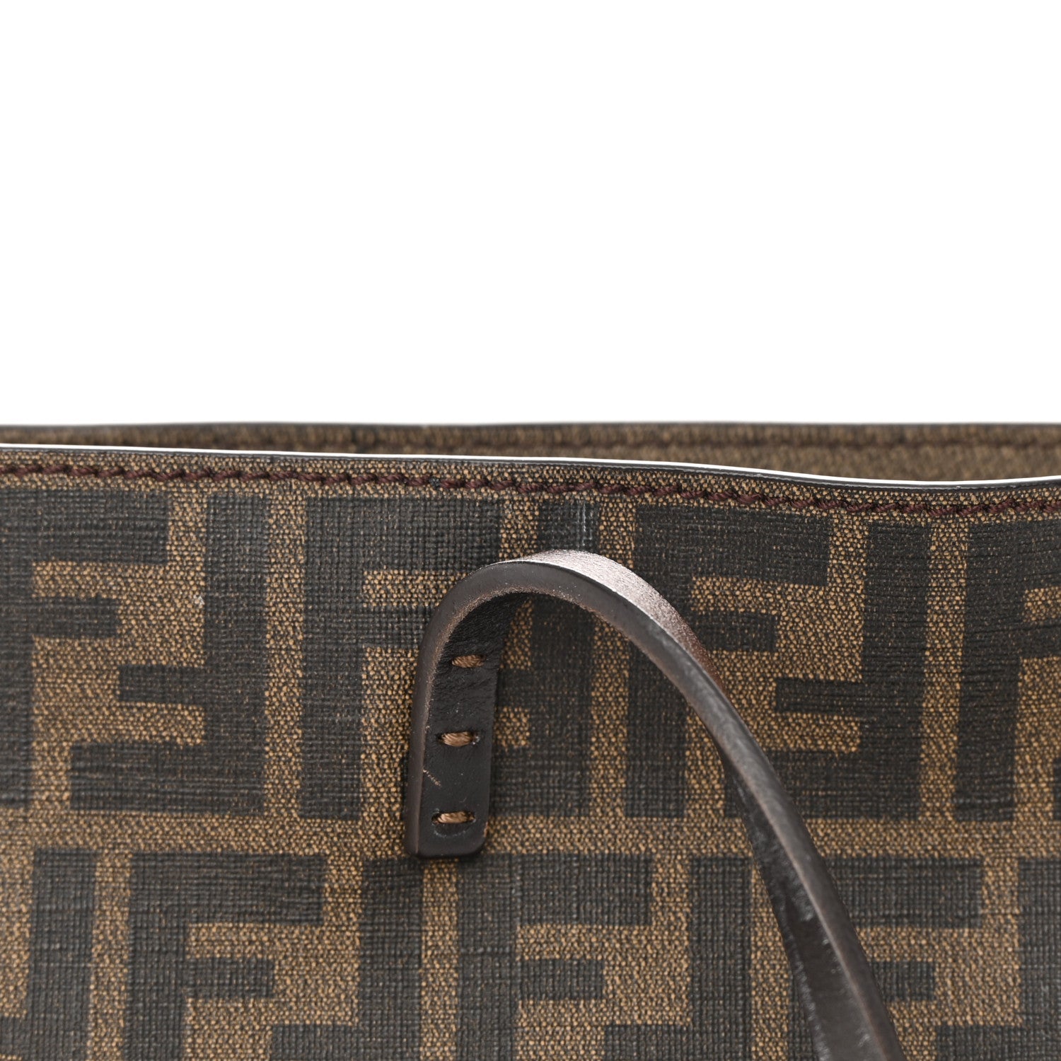 Fendi Zucca Spalmati Medium Roll Tote Tobacco Moro 12 of 14