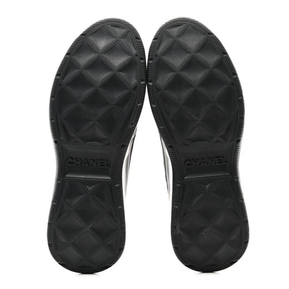Chanel Velvet Calfskin Mixed Fibers CC Sneakers 39 Black 5 of 9