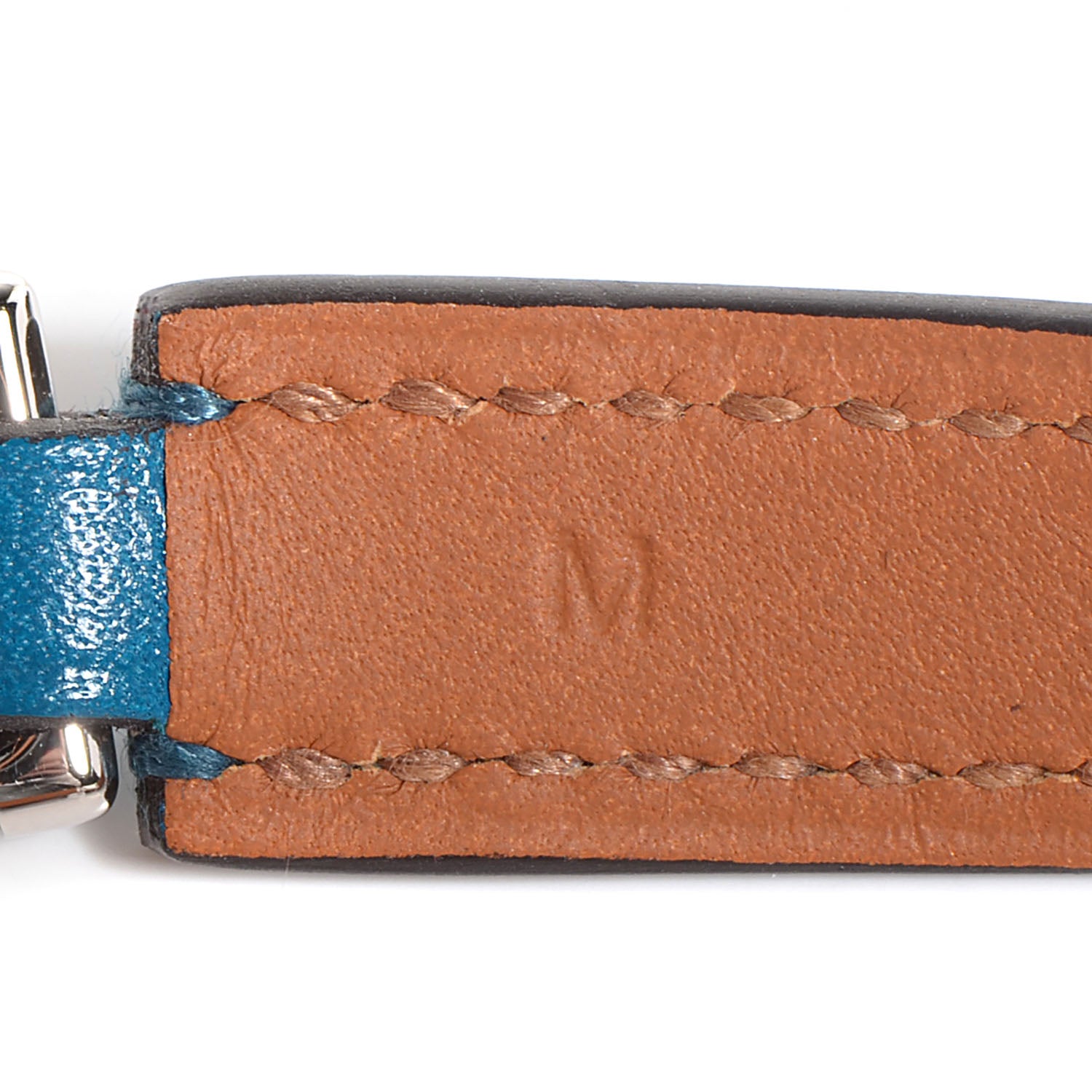 Hermes Veau Tadelakt Rivale Double Tour Bracelet Medium Bleu Izmir 6 of 8