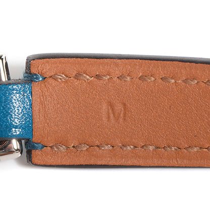 Hermes Veau Tadelakt Rivale Double Tour Bracelet Medium Bleu Izmir 6 of 8